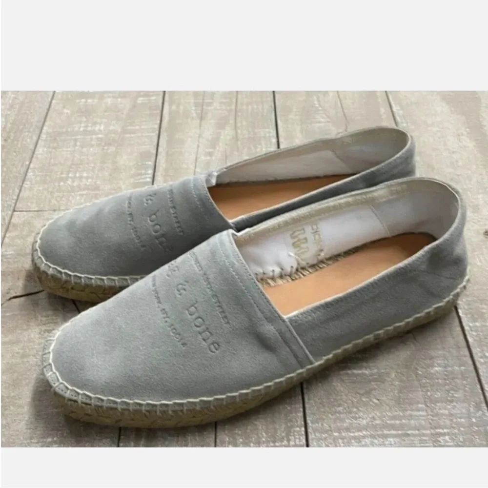 NWT rag & bone Edie Espadrilles in Cemento Suede (light gray) in Size 8
